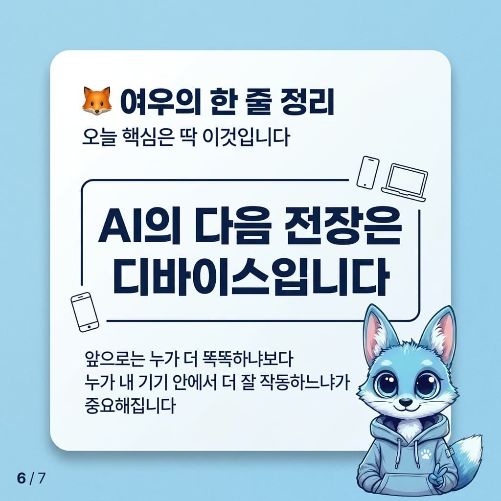 🦊 온디바이스 AI가 뜨는 이유 3가지 — 슬라이드 6/7