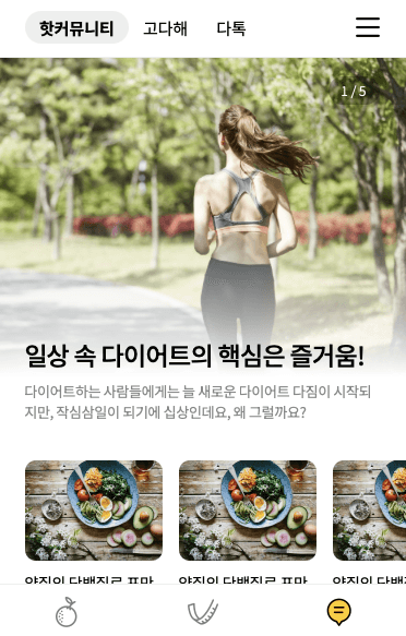 다해 헬스케어 플랫폼 (다이어트해) 미리보기